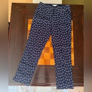 Boden Navy and Beige Patterned Dress Pants